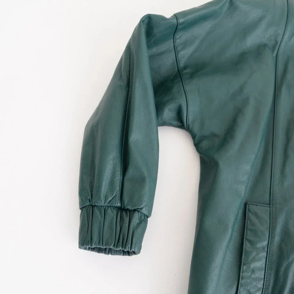 Pelle Hunter Green  Leather Bomber Jacket Med - Picture 10 of 13